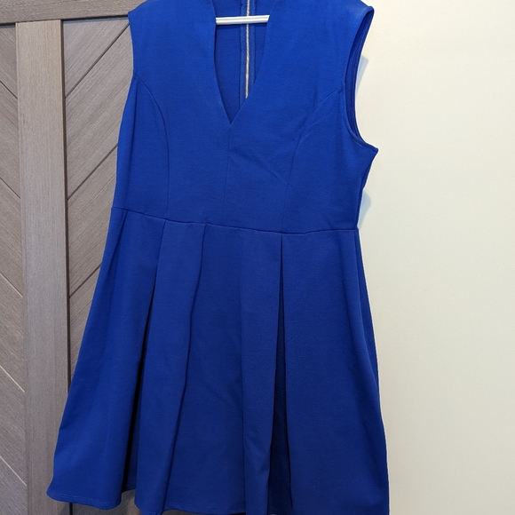 Beautiful Royal Blue Skater Dress - Picture 2 of 4